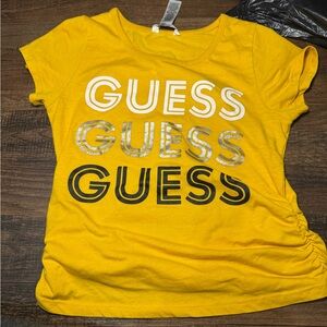 GUESS Women's Yellow Graphic Tee